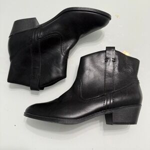 🖤 Kenneth Cole‎ Reaction "Tale Spin" Black Leather Ankle Boots – Size 8